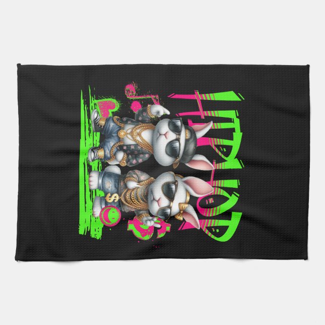 Hip hop Bunnies Kökshandduk (Horisontell)