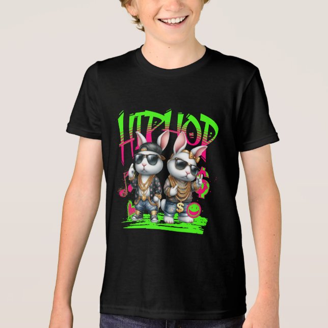 Hip hop Bunnies T Shirt (Framsida)