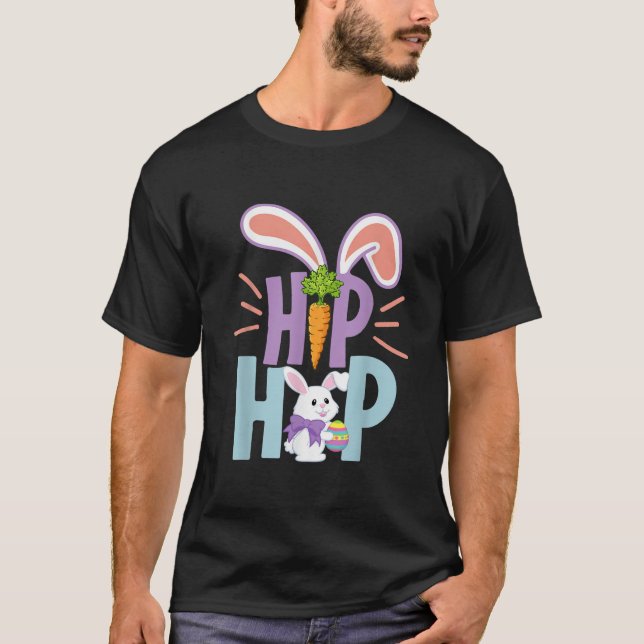 Hip Hop Bunny Easter Day  T Shirt (Framsida)