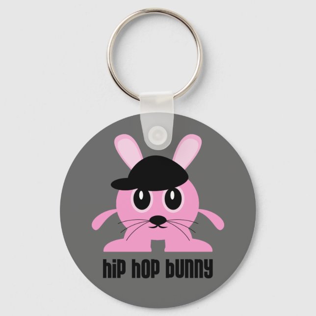 Hip hop Bunny Keychain Nyckelring (Framsida)