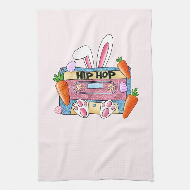 Hip hop Cassette Tape Bunny Kökshandduk (Vertikal)