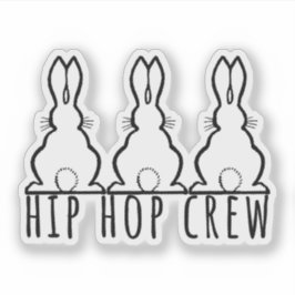 Hip Hop Crew Cute Bunny Rabbits Klistermärken