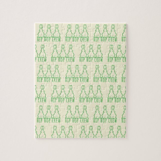 Hip Hop Crew Cute Bunny Rabbits Pussel (Vertikal)