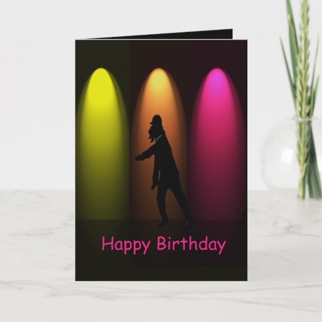 Hip hop Dance Girl Anpassningsbar Birthday Card Kort (Framsida)
