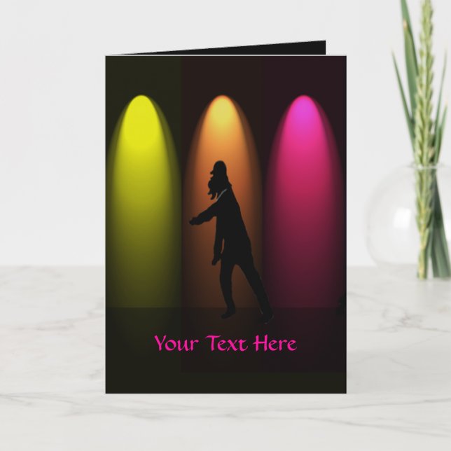 Hip hop Dance Girl Anpassningsbar Greeting Card Kort (Framsida)