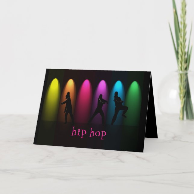 Hip hop Dance Girls på hälsningskort för scenen Kort (Framsida)