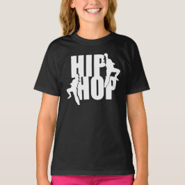 Hip hop Dance Girls Text Design Black LS T-shirt