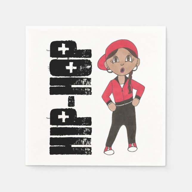 Hip hop Dance Studio skäl Costume Dancer Girl Pappersservett (Framsidan)