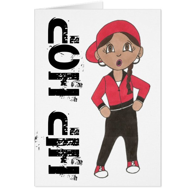 Hip hop Dancer Dance Teacher Studio Skäl Gift Hälsningskort (Framsidan)
