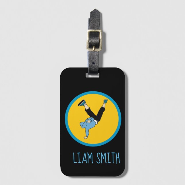 Hip hop dancer namn bagagebricka (Framsida vertikal)