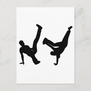 hip hop dancer vykort