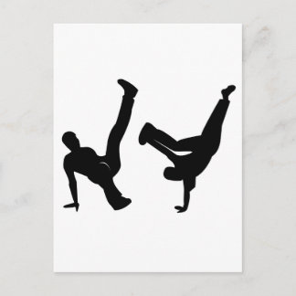 hip hop dancer vykort