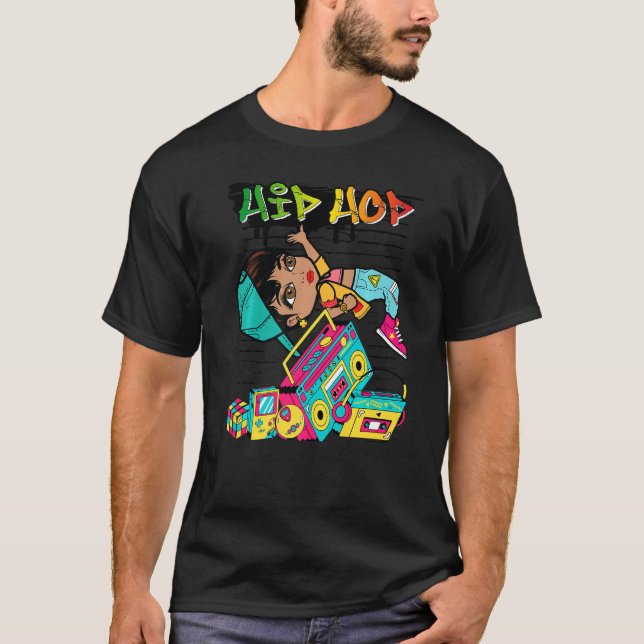 Hip hop Dancing Break Dance Vår Summer Street P T Shirt (Framsida)