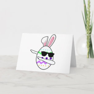 Hip hop Dancing Egg Bunny Påsk Kids Vuxen Helgkort