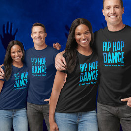 Hip hop dans musik neonblått t shirt
