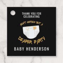 Hip hop Diaper Party Tack Gåvor Etiketter