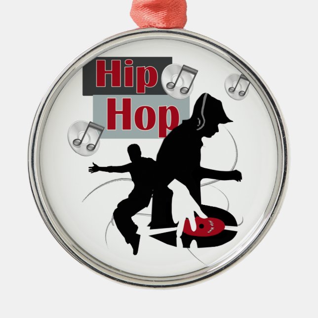 Hip hop DJ-ornament Julgransprydnad Metall (Framsidan)