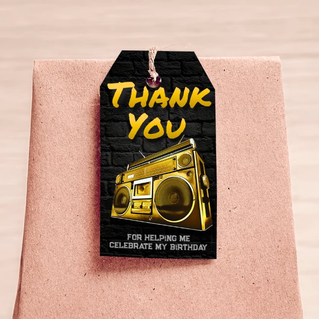 Hip hop födelsedag - favoritmärke presentetikett (Skapare uppladdad)