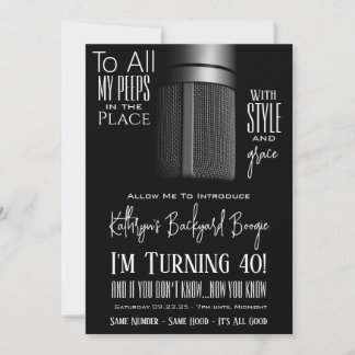 Hip Hop Födelsedag Inbjudningar