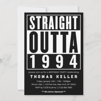 hip hop Födelsedagsfest inbjudan under 1990-talet