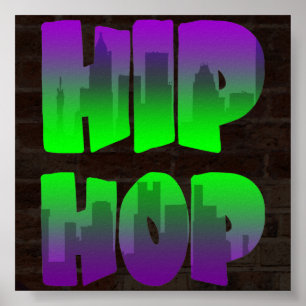 Hip hop för vintage för Corey tiger80-tal Poster