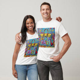 Hip hop fredskonst t shirt