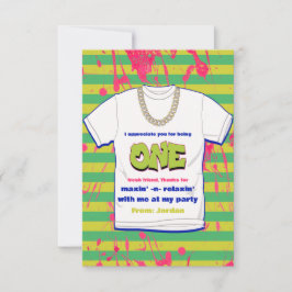 Hip hop Fresh One med fototack Inbjudningar