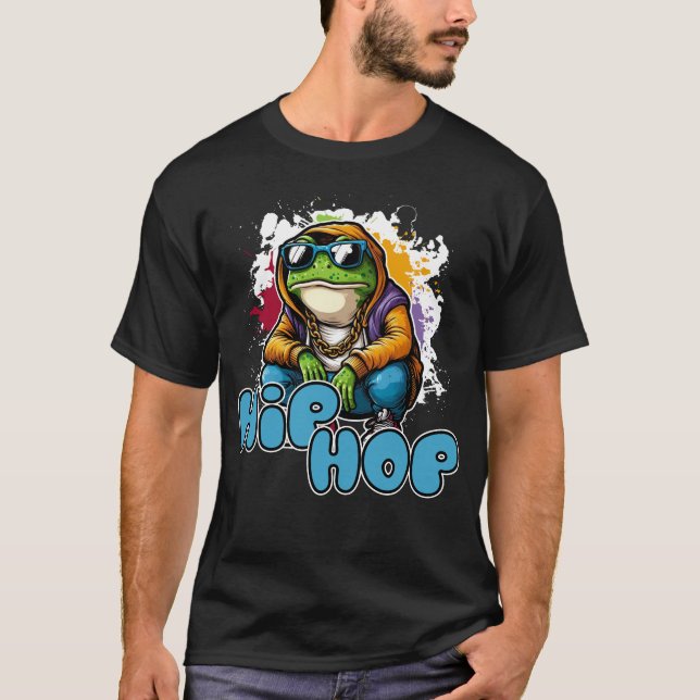 Hip hop Frog T Shirt (Framsida)