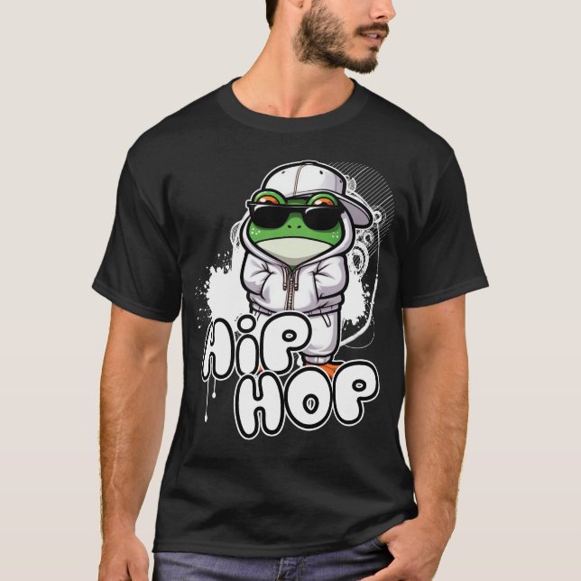 Hip hop Frog T Shirt (Framsida)