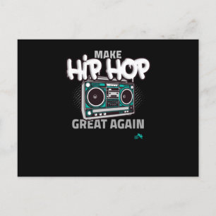 Hip hop Gift Gör Hip hop Underbart igen Inbjudan Vykort