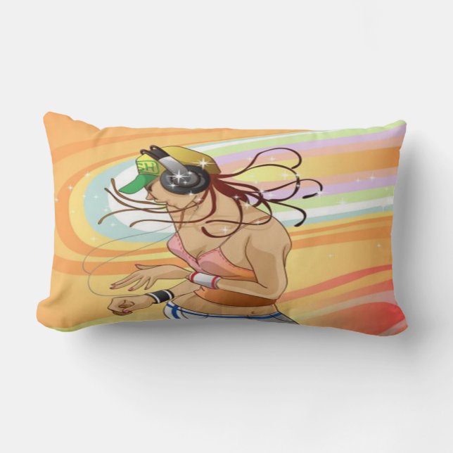 Hip hop Girl Pillow Lumbarkudde (Framsida)