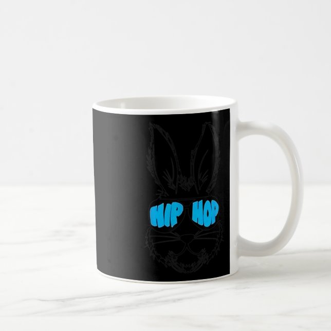 Hip hop Glad påsk Bunny Ansikte med solsken Manar  Kaffemugg (Höger)