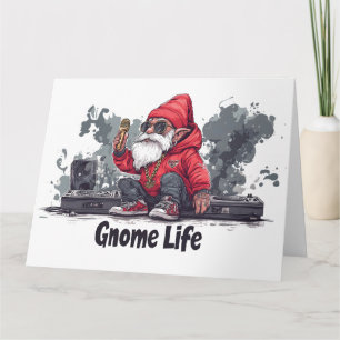 Hip hop Gnome Illustration - Gnome Life Kort