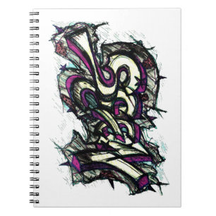 Hip hop Graffiti Brev Notebook Anteckningsbok