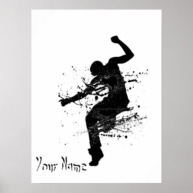 Hip hop Graffiti Dancer Personlig Poster (Framsidan)