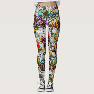 Hip hop Graffiti Mönster Leggings