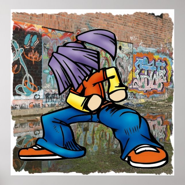 Hip hop graffiti poster (Framsidan)