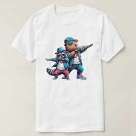 Hip Hop Havoc: Capybara och tvättbjörnens Dab-dans T Shirt