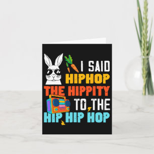 Hip hop Hippity Funny Påskhare Boys Girls Kids Kort