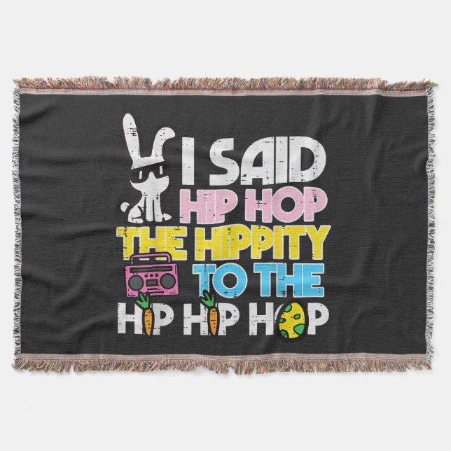 Hip Hop Hippity Påskharen  Filt (Framsidan)