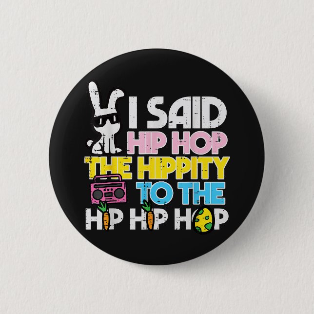 Hip Hop Hippity Påskharen  Knapp (Framsida)