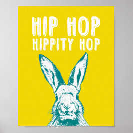 Hip hop Hippity Skutt Rabbit | Poster Art. utskrif