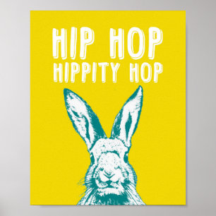 Hip hop Hippity Skutt Rabbit Poster Art. utskrif