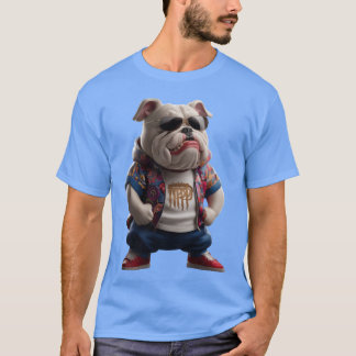 Hip Hop Inspired Cartoon Character in 3d Cute bul T Shirt
