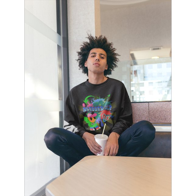 Hip hop inspirerad, berikad kristen konst lång ärmad tröja (Sweatshirt season hits different when you’re blessed up.)