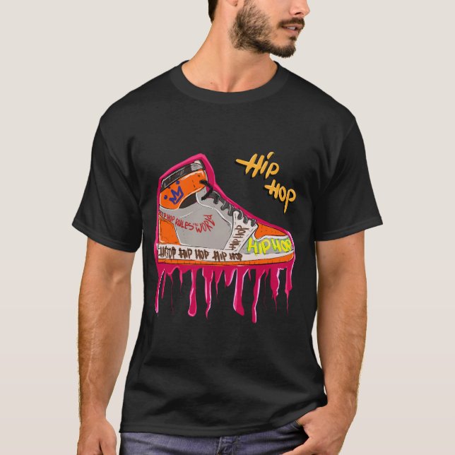 HIP HOP JORDAN SHOES T SHIRT (Framsida)