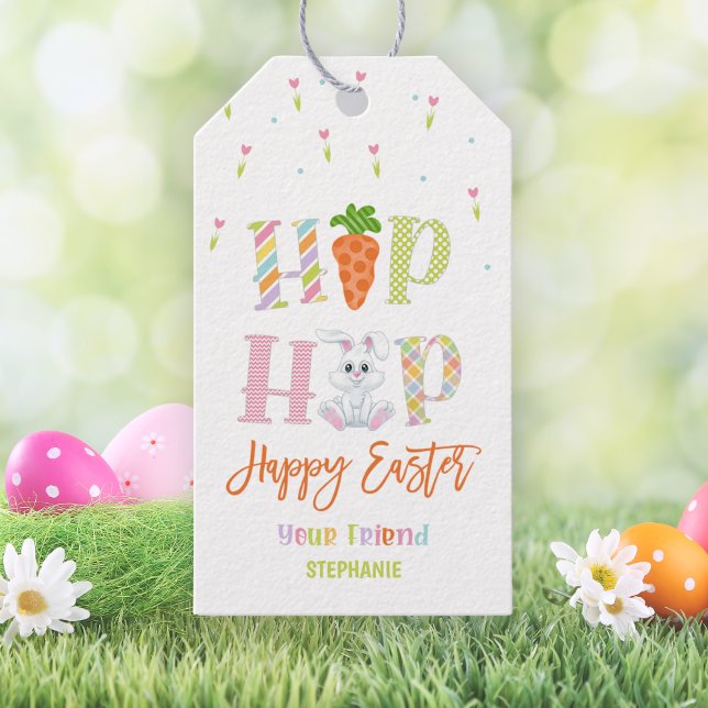 Hip Hop Kanin Påsk Söt Presentpåse  Presentetikett (Hip Hop Bunny Easter Cute Treat Bag Gift Tags)