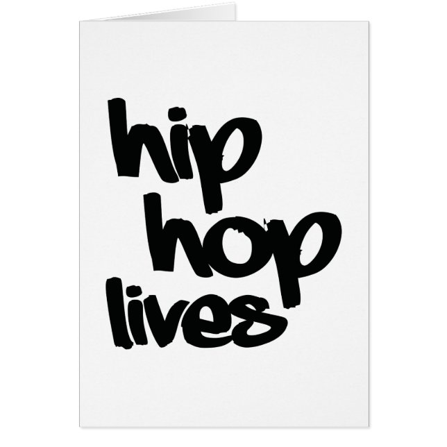 Hip hop Lives Hälsningskort (Framsidan)