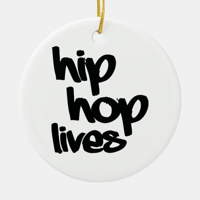 Hip hop Lives Julgransprydnad Keramik (Framsidan)