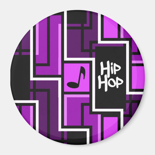 Hip hop magnet, stor magnet (Framsidan)